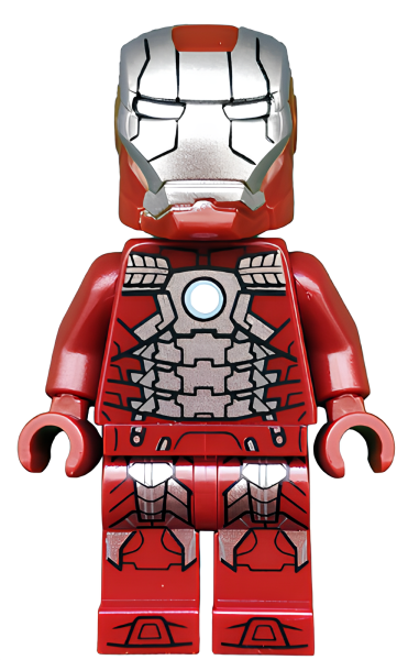 Минифигурка Lego Super Heroes Iron Man - Mark 5 Armor, Trans-Clear Head sh566 U